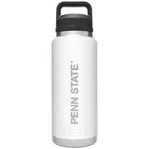 Yeti 36oz white bottle with Penn State image